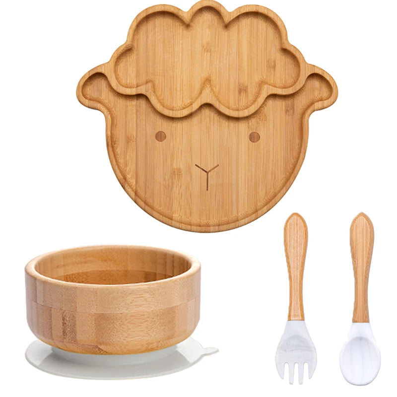 Bamboo Baby Feeding Set - Sheep