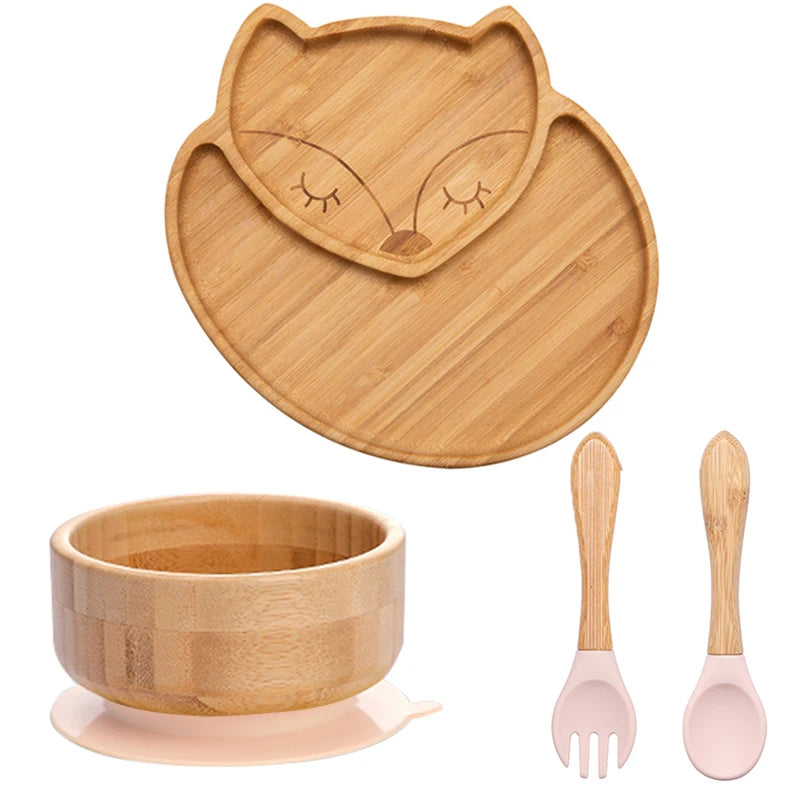 Bamboo Baby Feeding Set - Fox