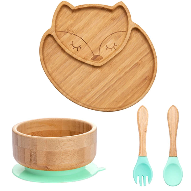 Bamboo Baby Feeding Set - Fox