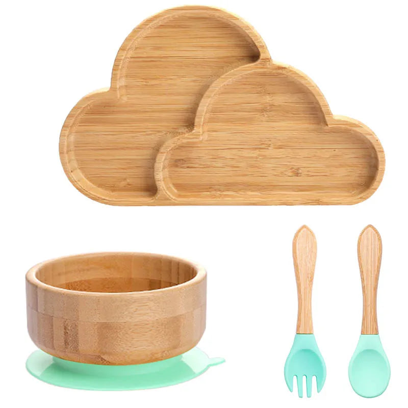 Bamboo Baby Feeding Set - Cloud