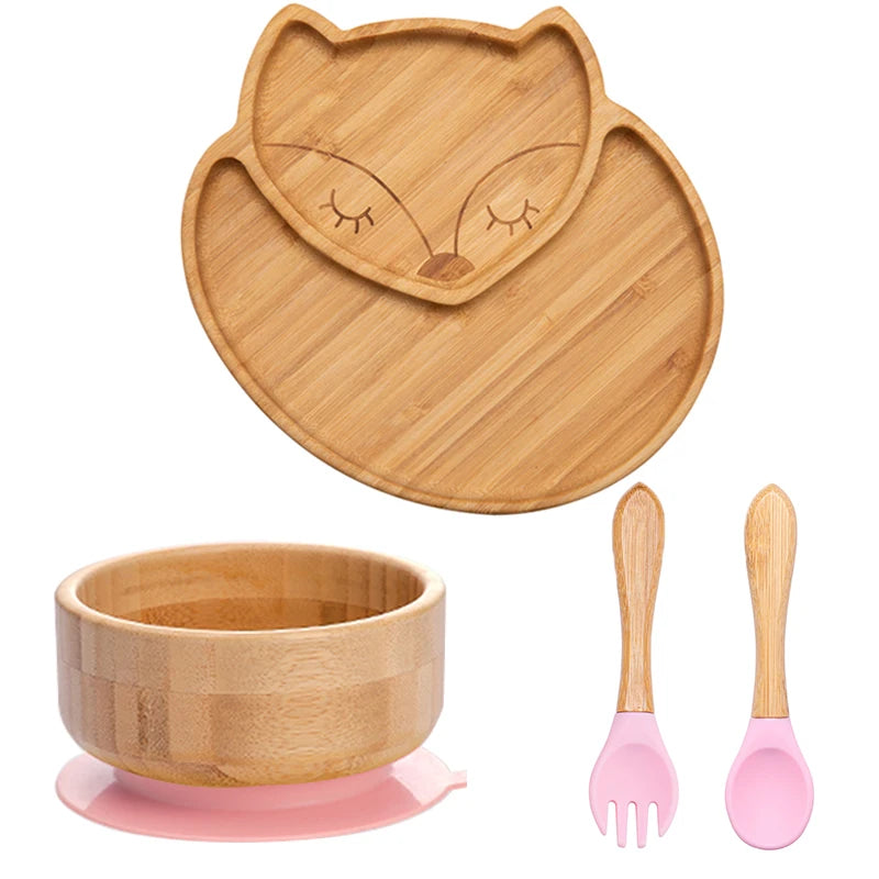 Bamboo Baby Feeding Set - Fox