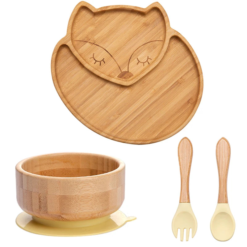 Bamboo Baby Feeding Set - Fox