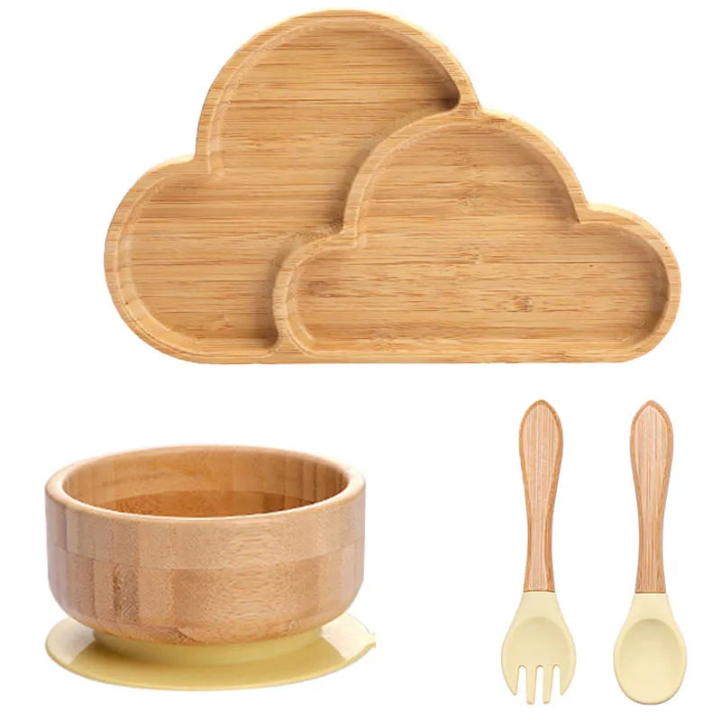 Bamboo Baby Feeding Set - Cloud