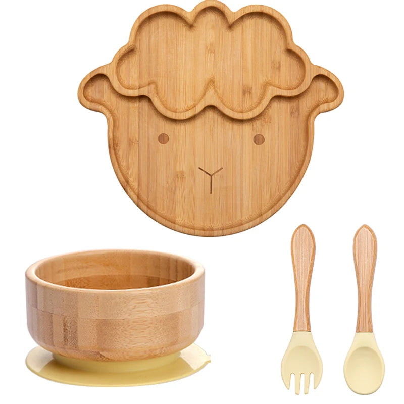 Bamboo Baby Feeding Set - Sheep