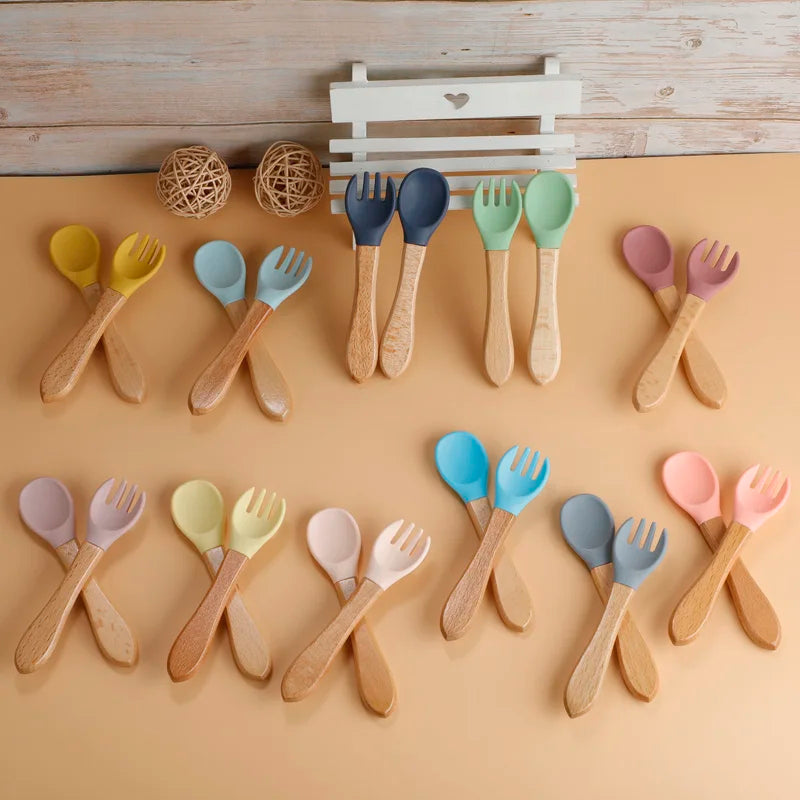 Baby Silicone Spoon & Fork Set