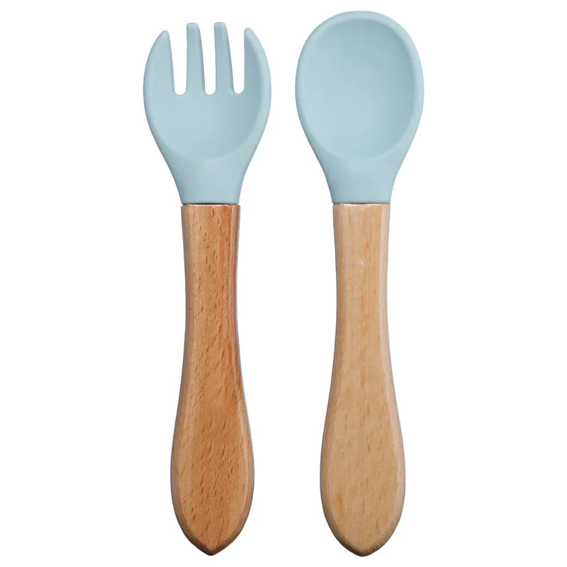 Baby Silicone Spoon & Fork Set
