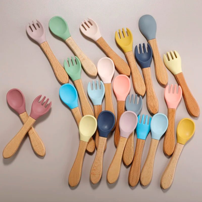 Baby Silicone Spoon & Fork Set