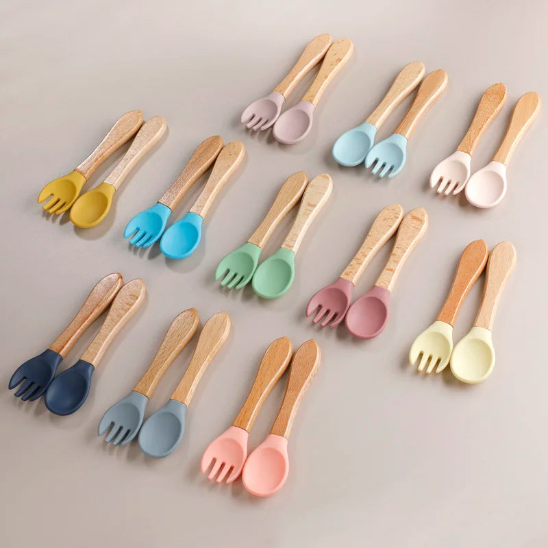 Baby Silicone Spoon & Fork Set