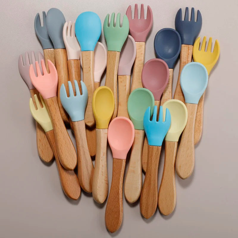 Baby Silicone Spoon & Fork Set