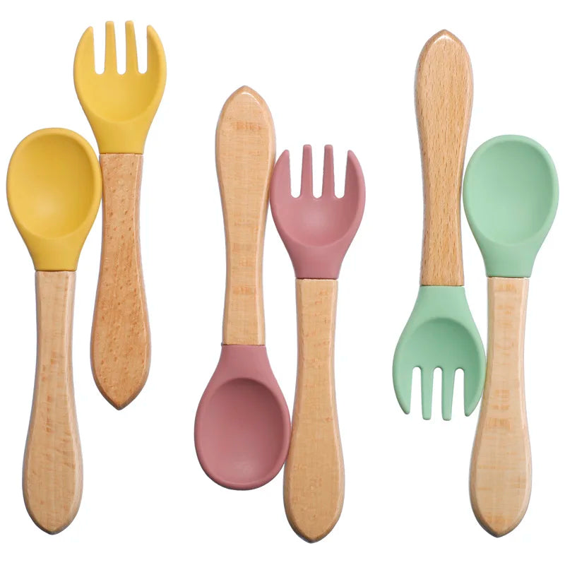 Baby Silicone Spoon & Fork Set