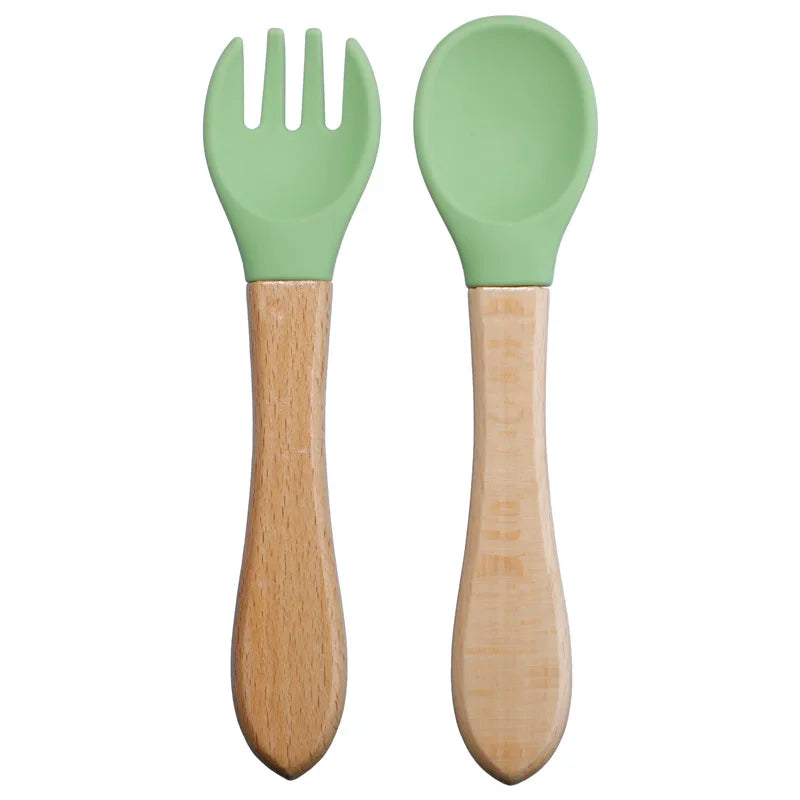 Baby Silicone Spoon & Fork Set
