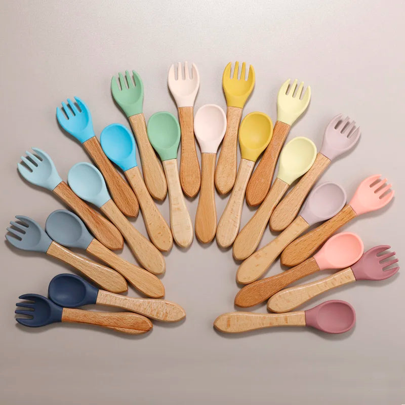Baby Silicone Spoon & Fork Set