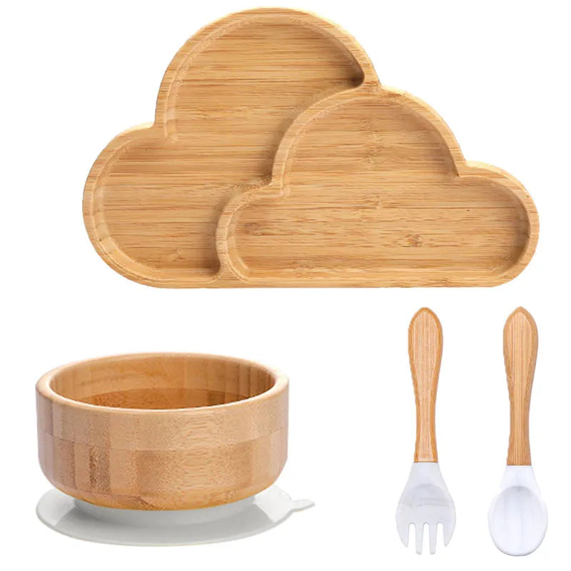 Bamboo Baby Feeding Set - Cloud