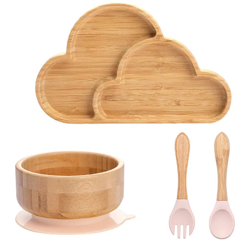 Bamboo Baby Feeding Set - Cloud