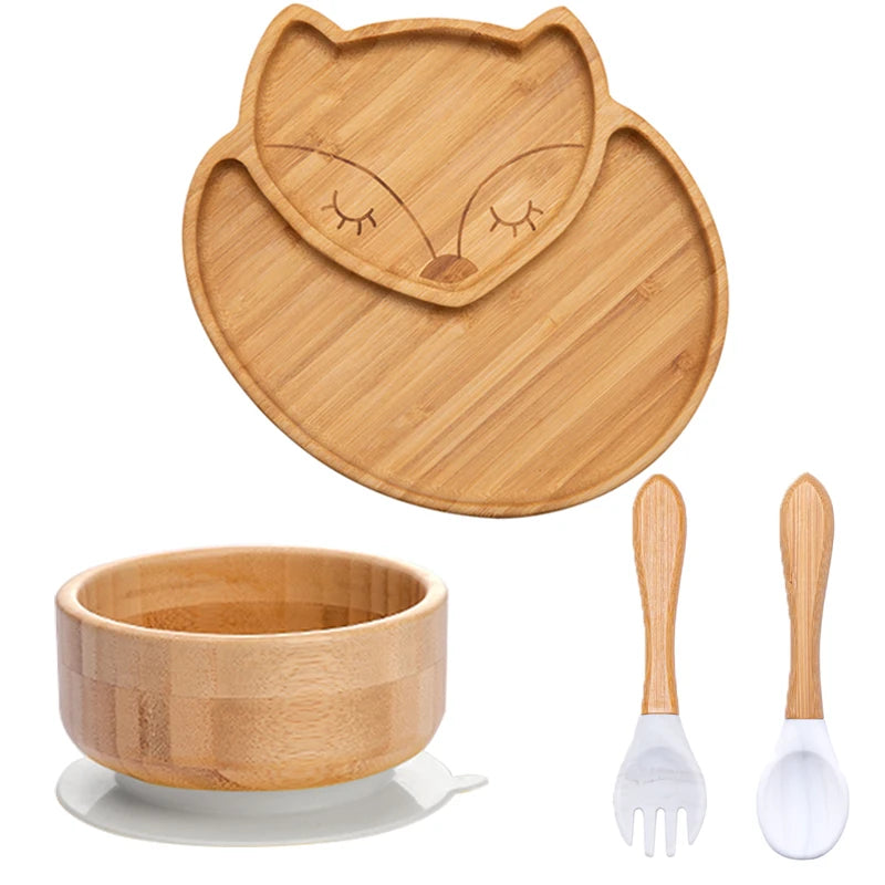 Bamboo Baby Feeding Set - Fox