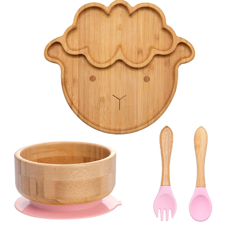 Bamboo Baby Feeding Set - Sheep