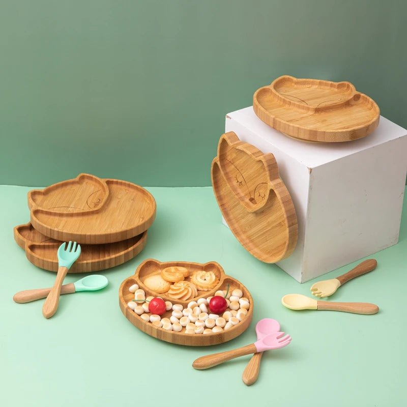 Bamboo Baby Feeding Set - Fox