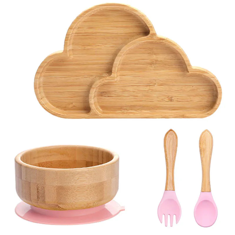 Bamboo Baby Feeding Set - Cloud