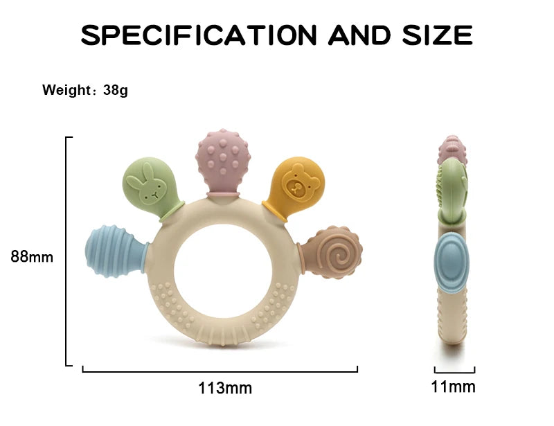 Silicone Baby Ring Teether