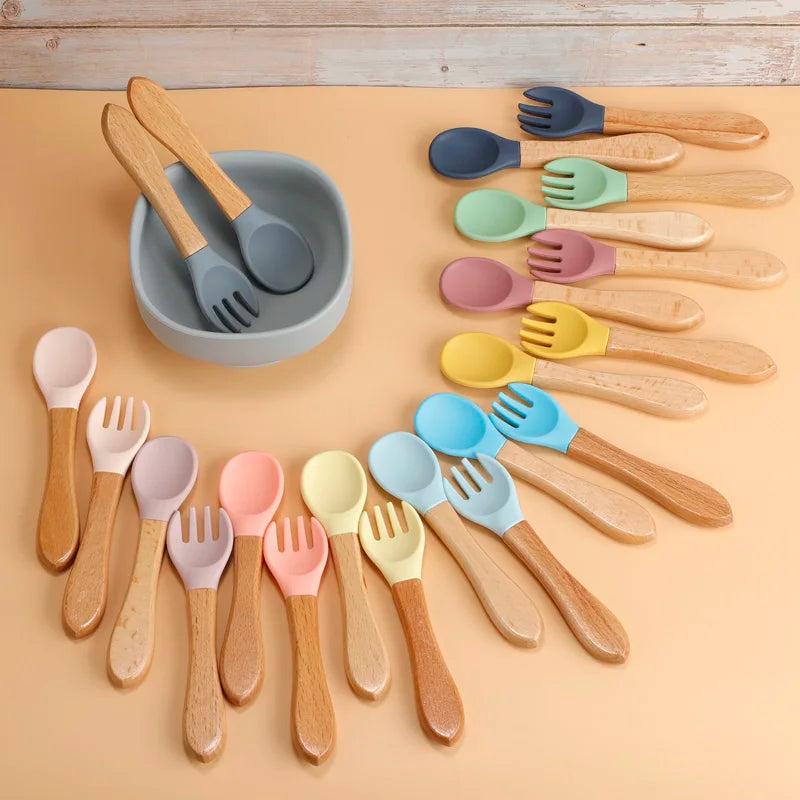 Baby Silicone Spoon & Fork Set