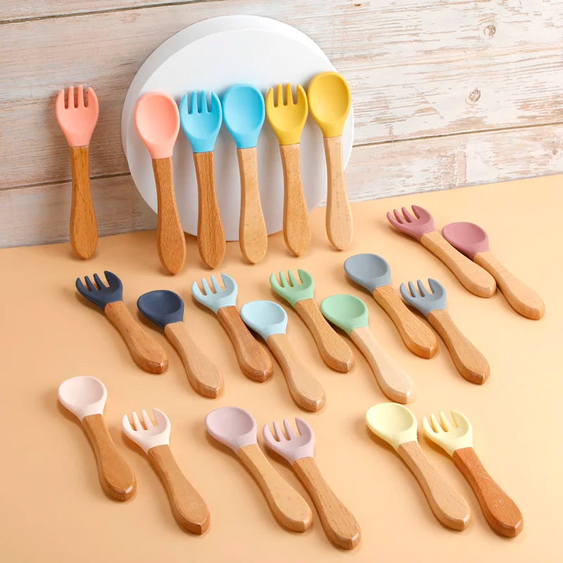 Baby Silicone Spoon & Fork Set