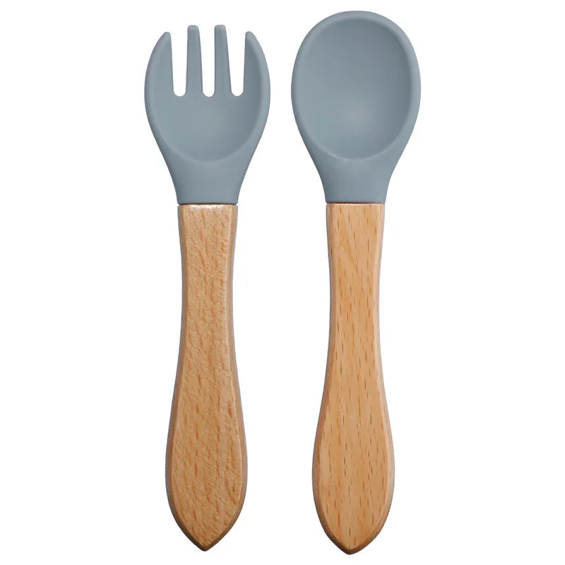 Baby Silicone Spoon & Fork Set