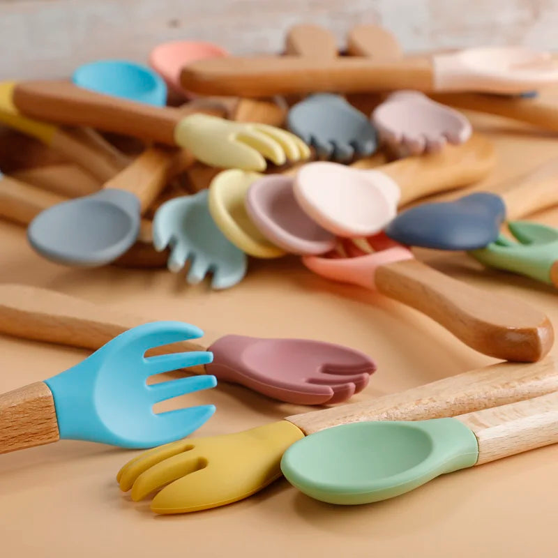 Baby Silicone Spoon & Fork Set