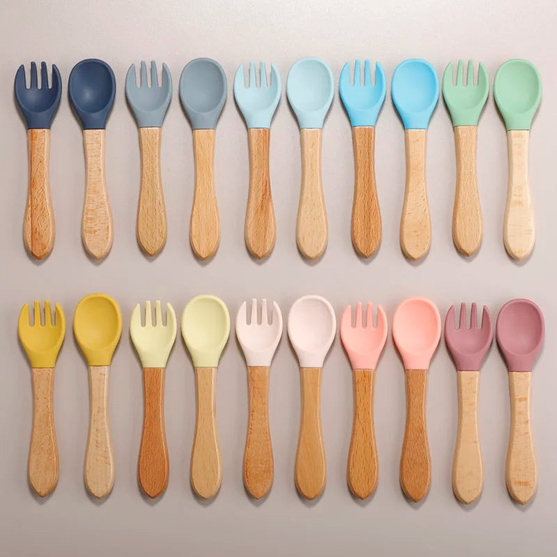 Baby Silicone Spoon & Fork Set
