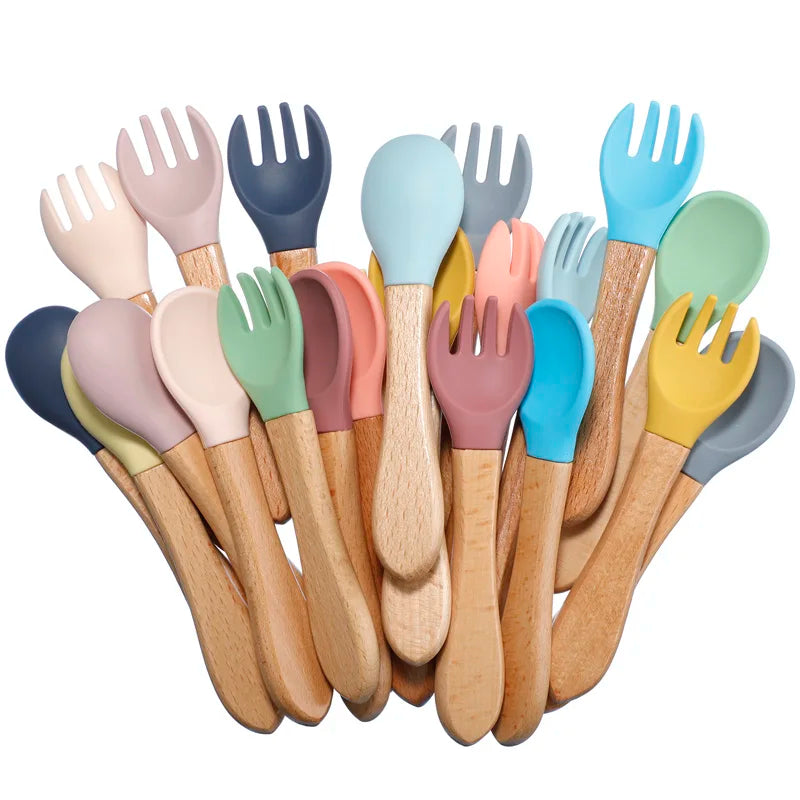 Baby Silicone Spoon & Fork Set