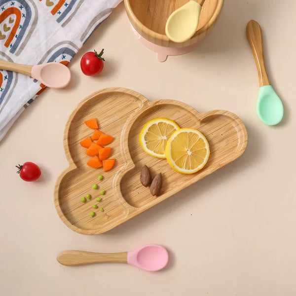 Bamboo Baby Feeding Set - Cloud